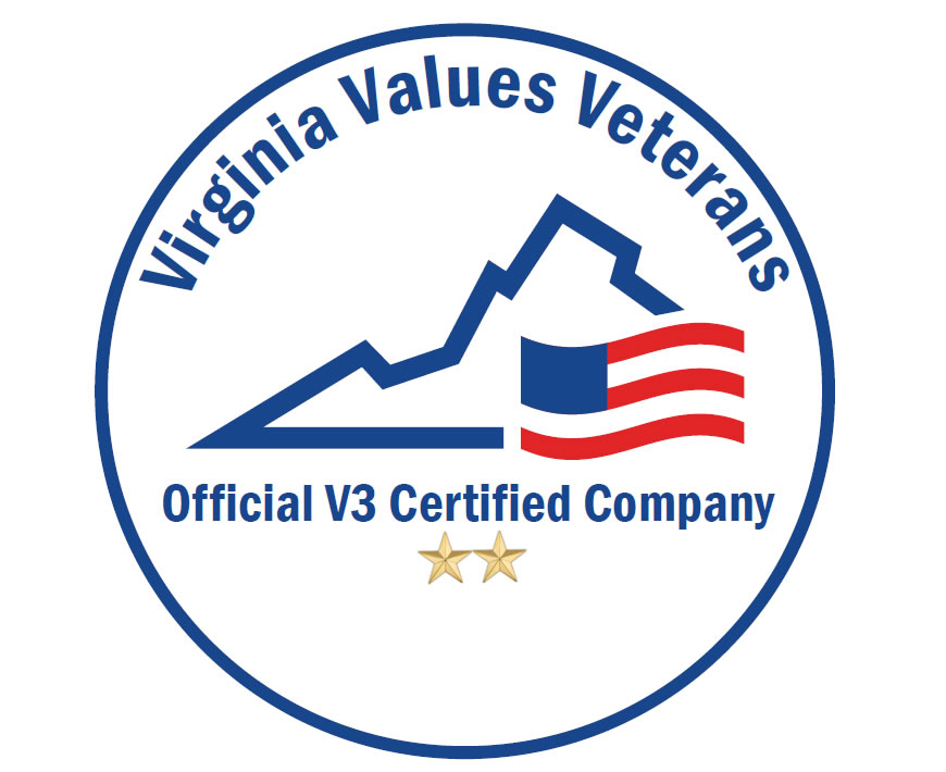 A seal from the Virginia Values Veterans program
