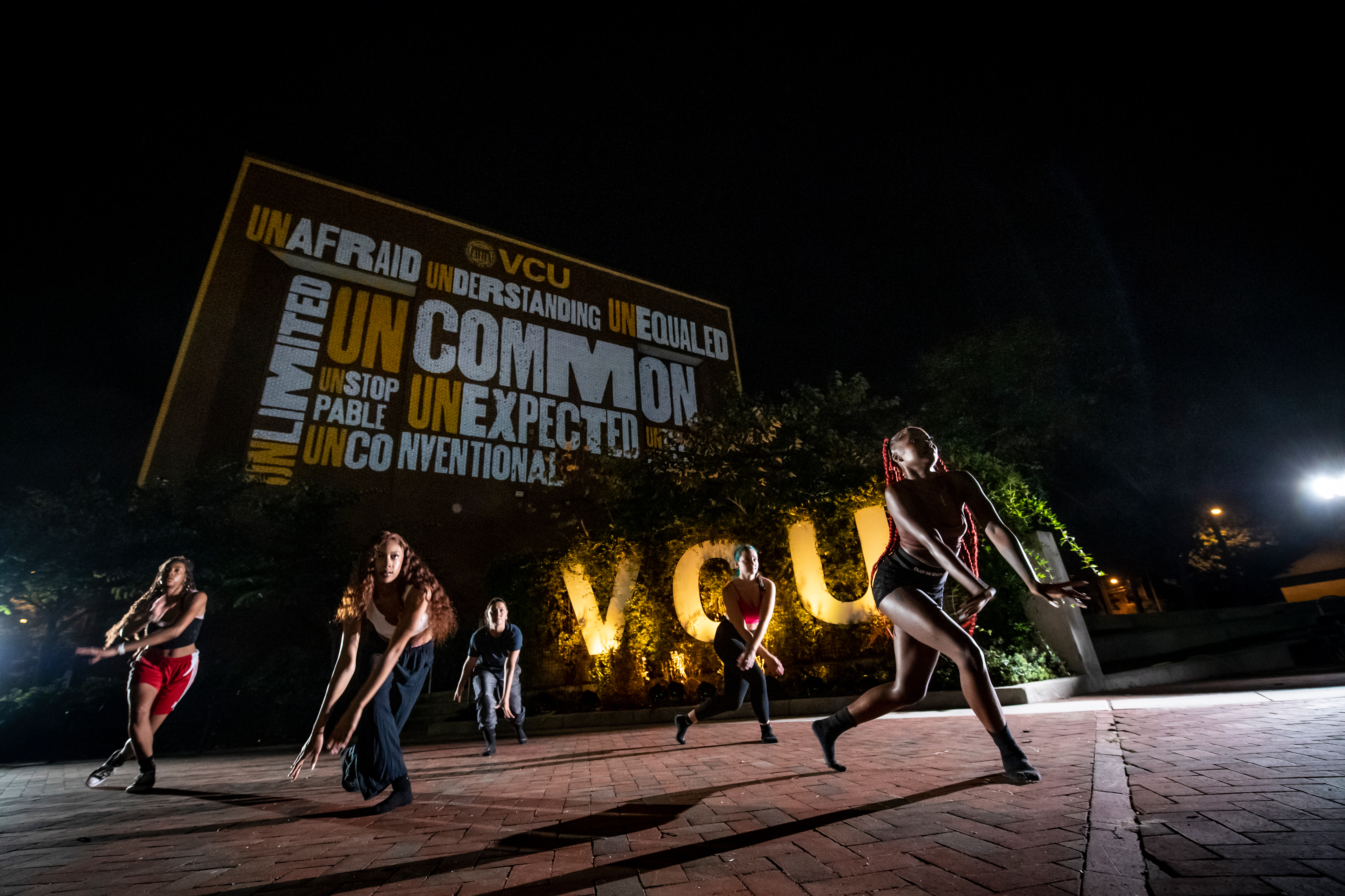 VCU Dancers Outside Night 2