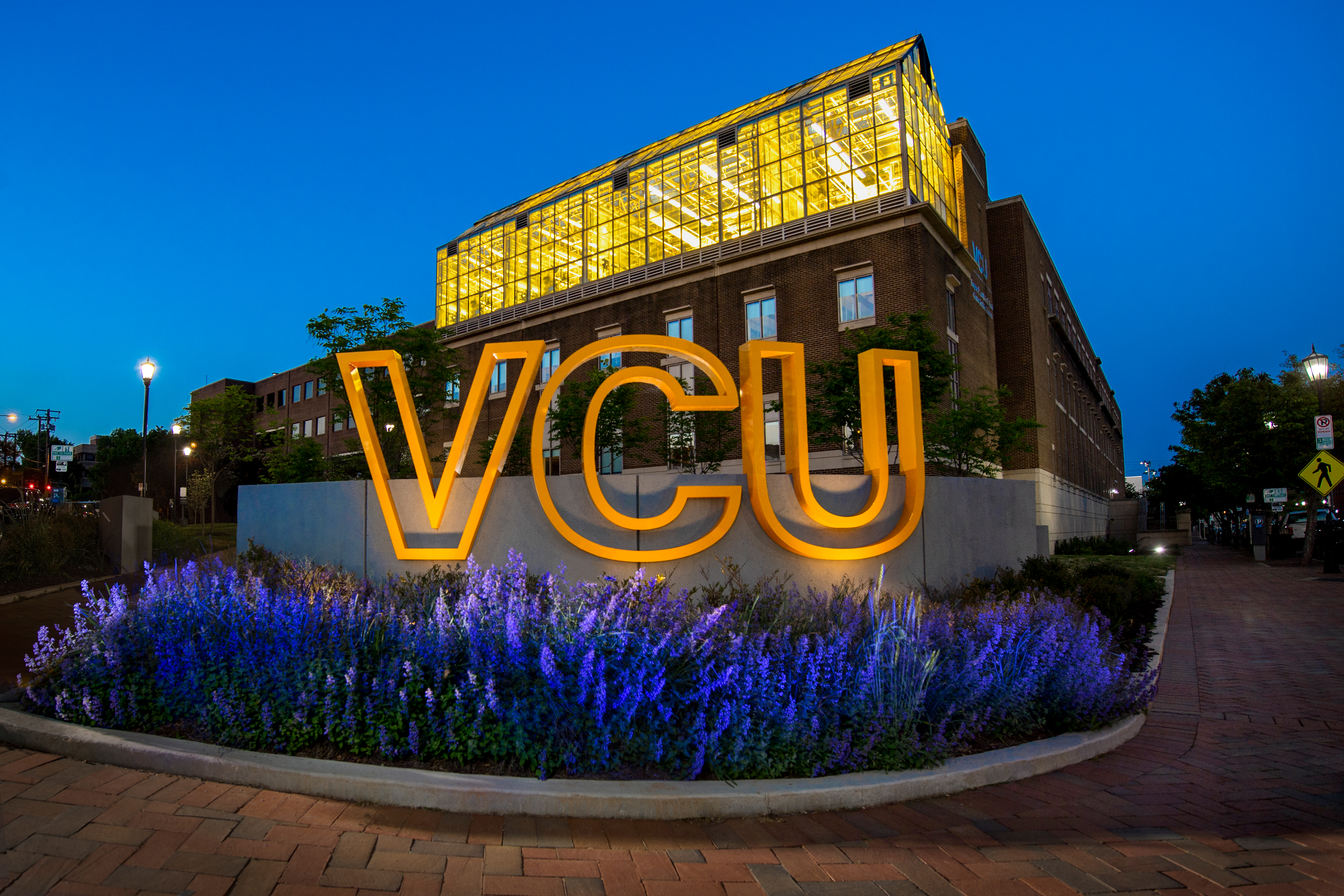 VCU Sign Night Lights